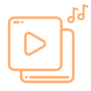 Pre-recorded & Structured Video Content Icon